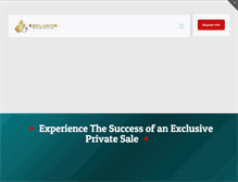 Tablet Screenshot of exclusiveprivatesale.com